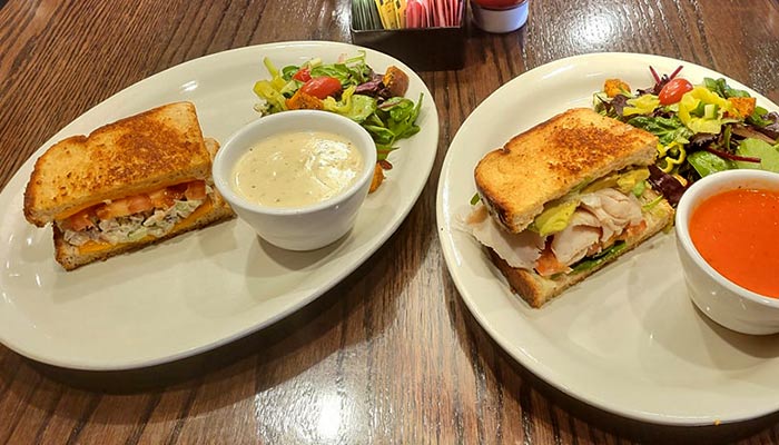 Ruby's Family Restaurant in Minnesota lunch soup, salad and half sandwich combos